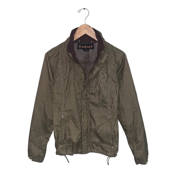 Ariat Jacket Women’s‎ Size Small Tan Brown Lightweight Windbreaker Equestrian - Picture 1 of 11